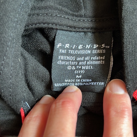 Friends Black Cropped Hoodie. Size medium - Picture 2 of 5